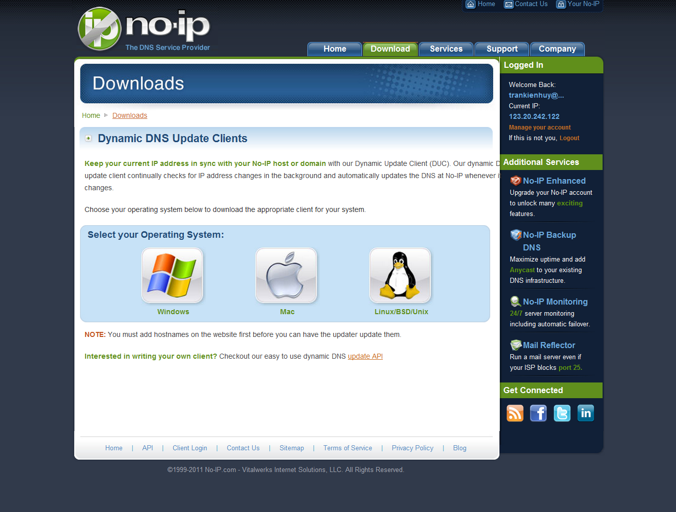 Noip com. No-IP. Additional services. Chack org.